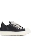 Rick Owens Black Hollywood Jumbolace Low Sneaks Sneakers In Black