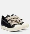 Rick Owens Jumbolace Leather Sneakers In Black