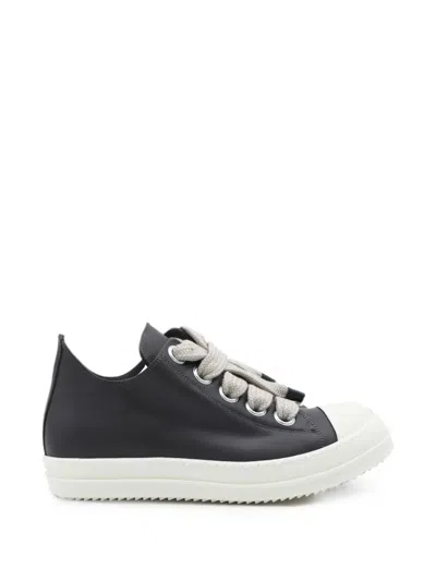 Rick Owens Jumbolace Leather Sneakers In Multi