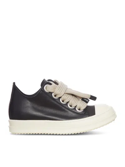 Rick Owens Jumbolace Low Sneakers In Black