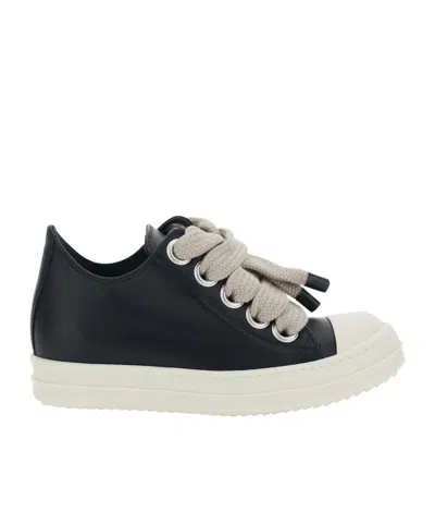 Rick Owens Jumbolace Low Sneakers In Black