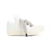 Rick Owens Hollywood Jumbo Laced Puffer Low Sneakers In White