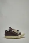 Rick Owens Jumbolaced Low Sneaks In Brown