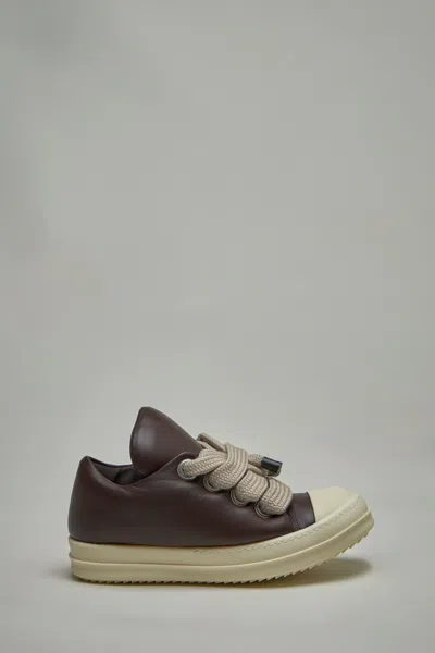 Rick Owens Jumbolaced Low Sneaks In Brown