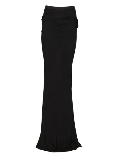 Rick Owens Kairo Long Skirt In Black
