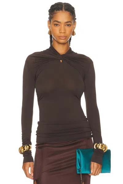 Rick Owens Kairo Long Sleeve Top In Purple