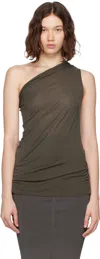Rick Owens Khaki Concordians Athena Tank Top In Green
