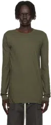 Rick Owens Khaki Concordians Basic Ls T-shirt In Green