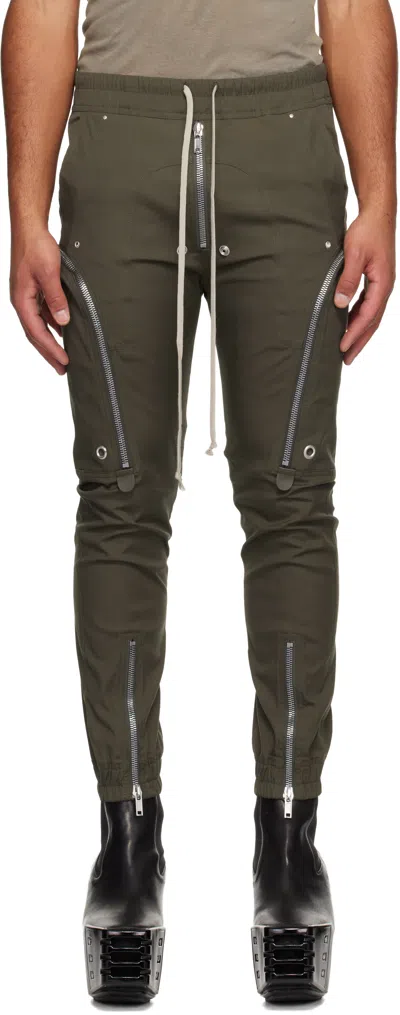 Rick Owens Khaki Concordians Bauhaus Cargo Pants In Green