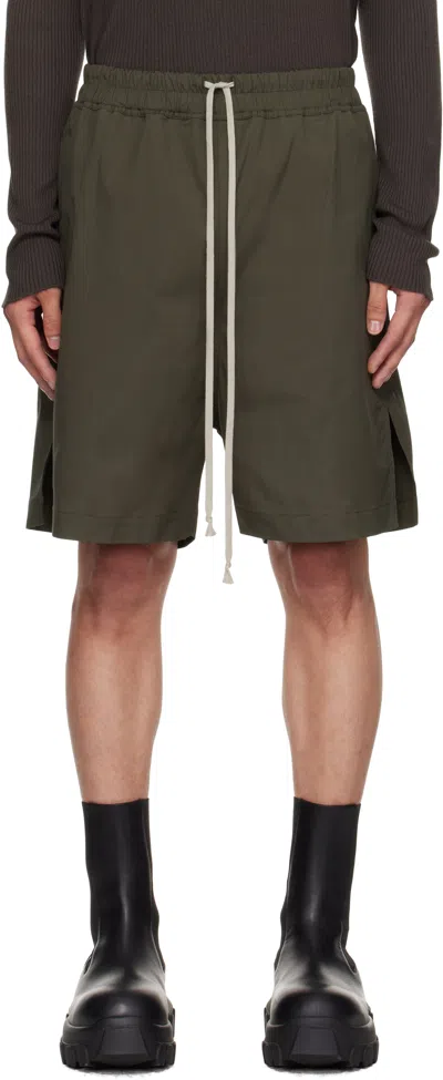 Rick Owens Khaki Concordians Boxer Shorts In Green