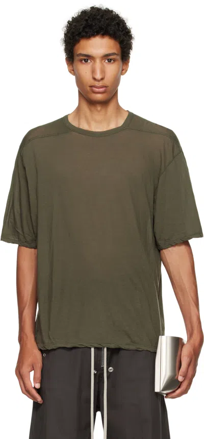 Rick Owens Khaki Concordians Brad T-shirt In Green