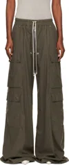 Rick Owens Khaki Concordians Cargobelas Trousers In Green