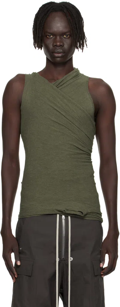 Rick Owens Khaki Concordians Hollywood Banana Top In Green
