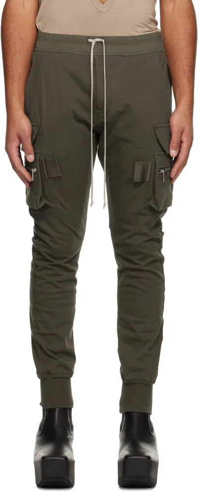 RICK OWENS KHAKI CONCORDIANS MASTODON CARGO PANTS