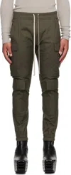 Rick Owens Khaki Concordians Mastodon Megacargo Cargo Pants In Green