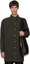 Rick Owens Khaki Concordians Oversized Outershirt In Green