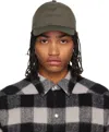 Rick Owens Khaki Concordians Owenscorp Embroidered Cap In Gray