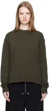 Rick Owens Khaki Concordians Round Neck Sweater In Green