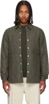 Rick Owens Khaki Concordians Rugged Wool Shirt