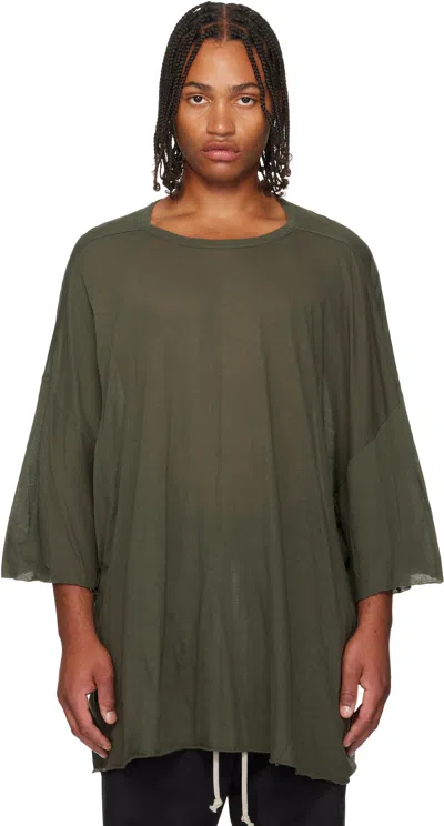 Rick Owens Khaki Concordians Tommy T-shirt In Green