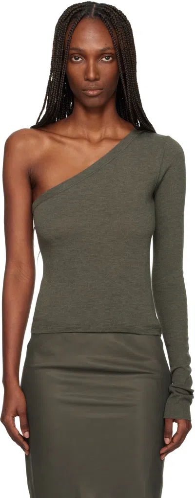 Rick Owens Khaki Concordians Ziggy T-shirt In Gray