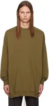 Rick Owens Khaki Peter Sweatshirt In 35 Bean