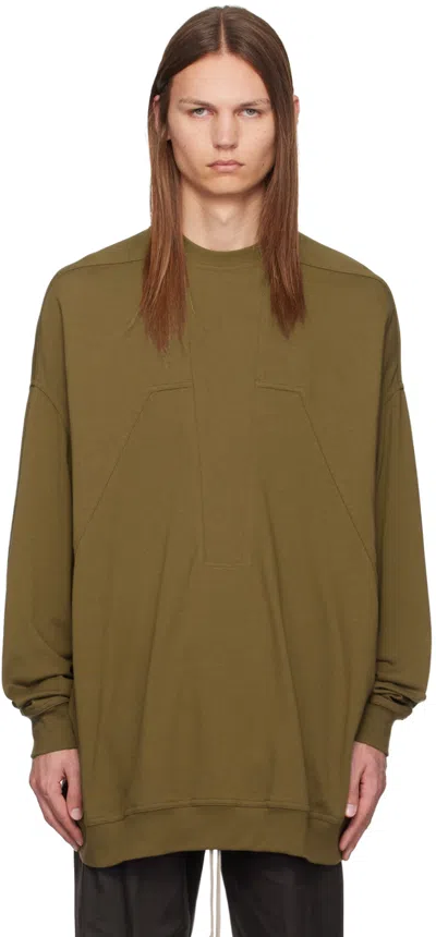Rick Owens Khaki Peter Sweatshirt In 35 Bean