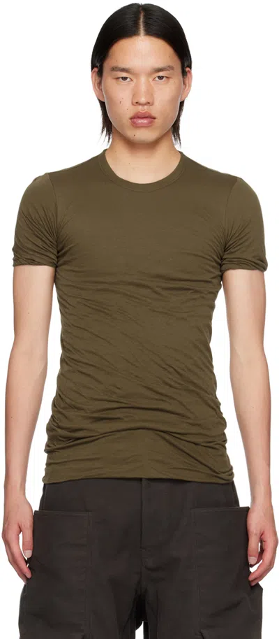 Rick Owens Khaki Porterville Double T-shirt In 35 Bean