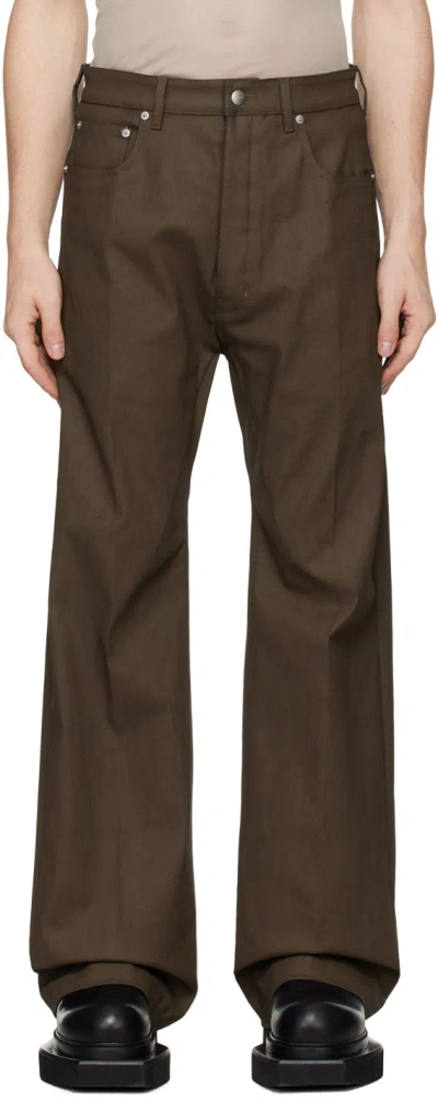 Rick Owens Khaki Porterville Geth Jeans In 35 Bean