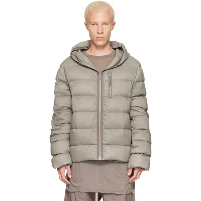 Rick Owens Khaki Tower Light Nylon Duvet Down Jacket In 48 Darkpearl