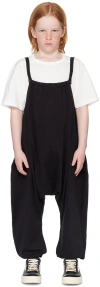 Rick Owens Kids Black Gathered Jumpsuit In 09 Black