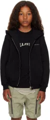 Rick Owens Kids Black Hollywood Jason's Hoodie In Black