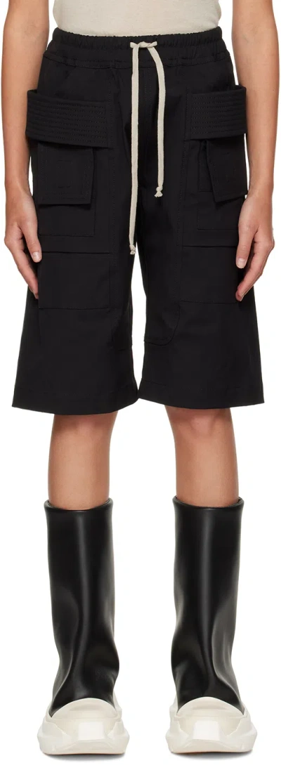Rick Owens Kids Black Pods Shorts