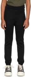 Rick Owens Kids Black Semi-sheer Leggings In 09 Black