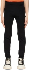 Rick Owens Kids Black Slim-fit Leggings In 09 Black