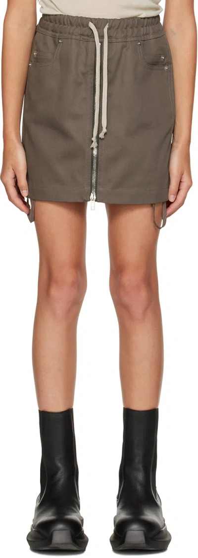 Rick Owens Drawstring-waist Cotton Shorts In Dust