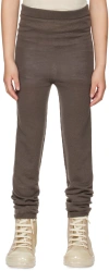 Rick Owens Kids Gray Lightweight Leggings In Dust
