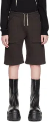 Rick Owens Kids Gray Porterville Pods Shorts In 78 Dark Dust