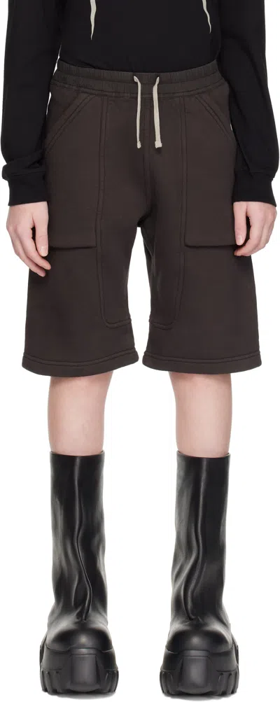 Rick Owens Kids Gray Porterville Pods Shorts In 78 Dark Dust