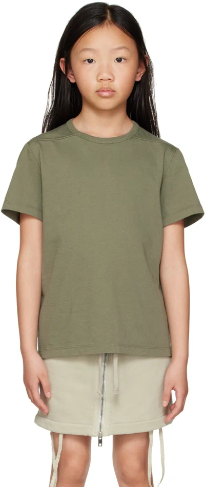 Rick Owens Kids Green Level T-shirt In Moss