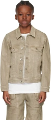 Rick Owens Kids Off-white Trucker Denim Jacket In 08 Pearl