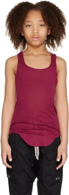 Rick Owens Burgundy Blend Viscose And Silk Boy  Tank Top In Fuchsia