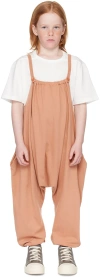 Rick Owens Kids Pink Gathered Jumpsuit In 13 Dark Pink