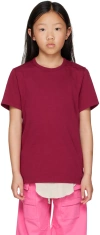Rick Owens Burgundy Cotton Jersey Boy  T-shirt In Fuchsia
