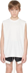 Rick Owens Kids White Tarp Tank Top In 11 Milk Milk