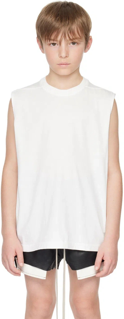 Rick Owens Kids White Tarp Tank Top In 11 Milk Milk