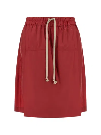 Rick Owens Kilt-insert Technical Bermuda Shorts In Red