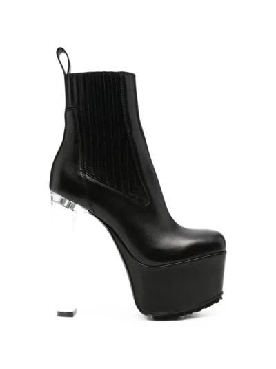 RICK OWENS KISS PLATFORM ANKLE BOOTS