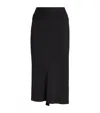 Rick Owens Pleated Midi Textured Skirt In Black
