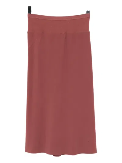 Rick Owens Knee Bias Skirt In Pink